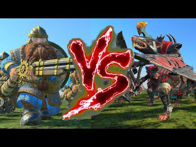 Thunderers (Grudge-rakers) VS Stormvermin (Swords & Shields). Total War Warhammer 3