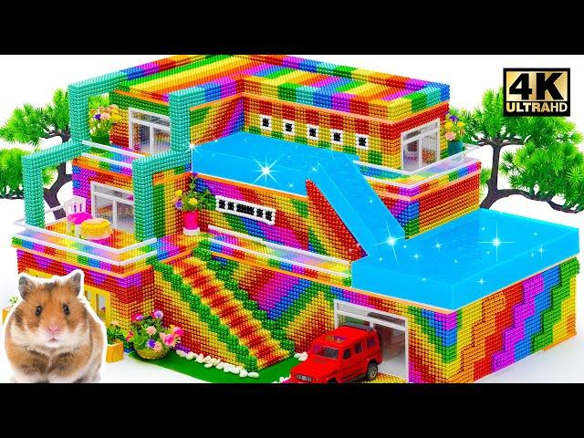 ASMR DIY How To Build Beautiful Villa House Has Slime Pool For My Hamster From Magnetic Balls