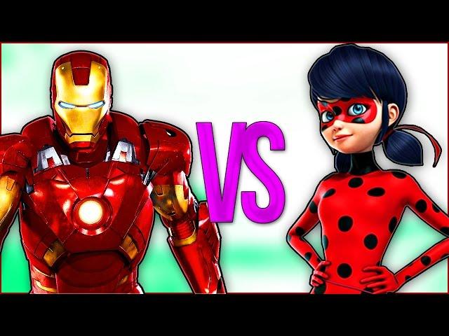 ЖЕЛЕЗНЫЙ ЧЕЛОВЕК VS ЛЕДИ БАГ И СУПЕР КОТ | СУПЕР РЭП БИТВА | Iron Man ПРОТИВ Miraculous Ladybug