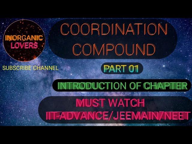 Coordination Compound class 12 inorganic lovers