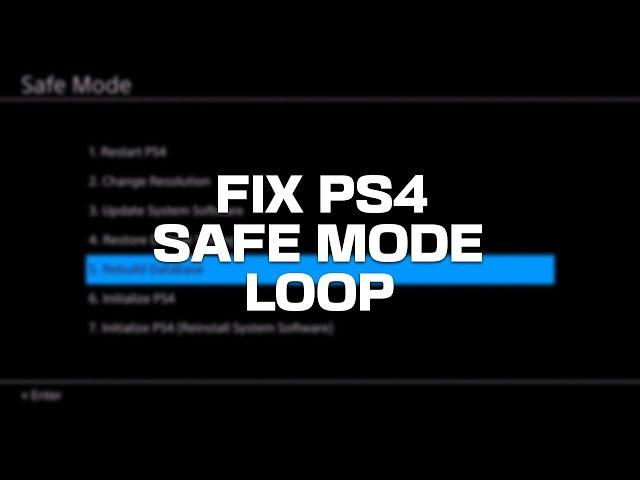 How To FIX PS4 Safe Mode Loop in 2022! (VERY EASY SOLUTION)