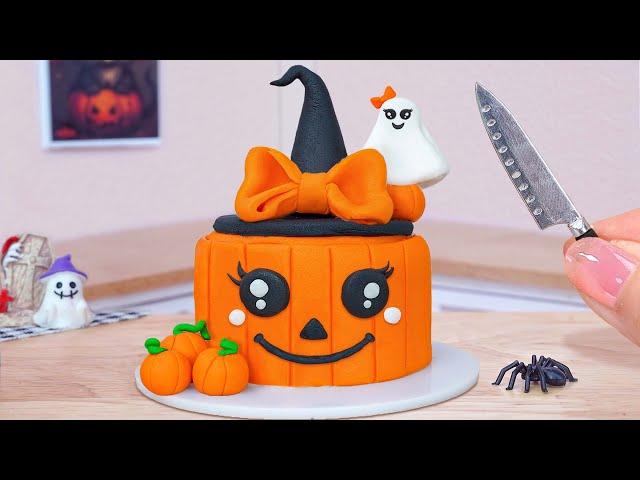 Mini Pumpkin Cakes  Miniature Fondant Halloween Cake Decorating | 1000+ Halloween Cakes Compilation