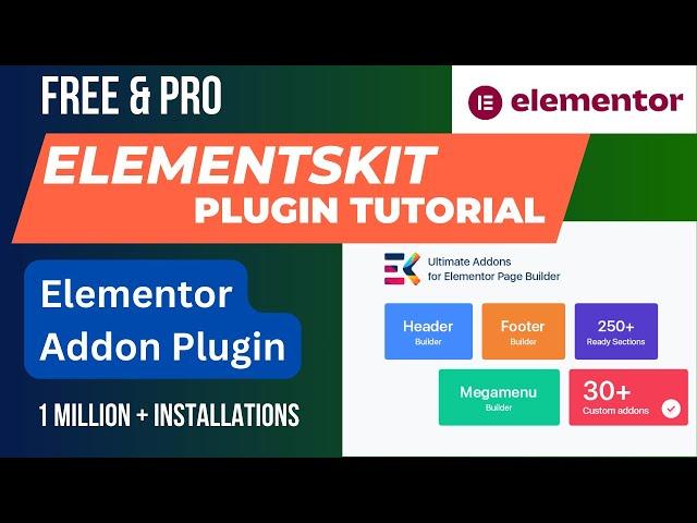 Free & Pro ElementsKit Plugin Tutorial | Elementor Addon Plugin