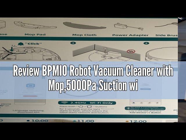 Review BPMIO Robot Vacuum Cleaner with Mop,5000Pa Suction with LiDAR Navigation,5 floor Mapping,3 in