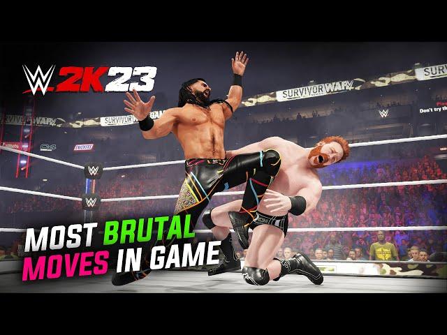 WWE 2K23: 30 Coolest Brutal & Dangerous Moves! ep.1