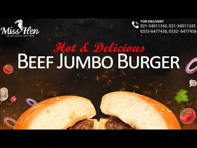 Miss hen Beef Jumbo Burger 