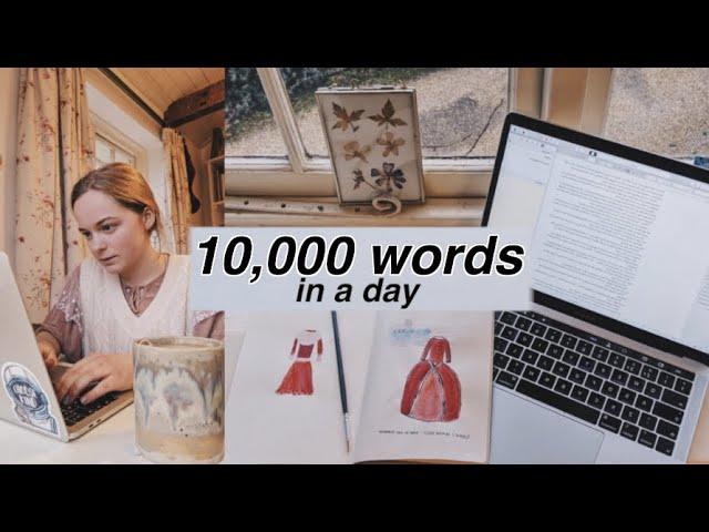 10,000 words in a day (festive novel writing vlog)