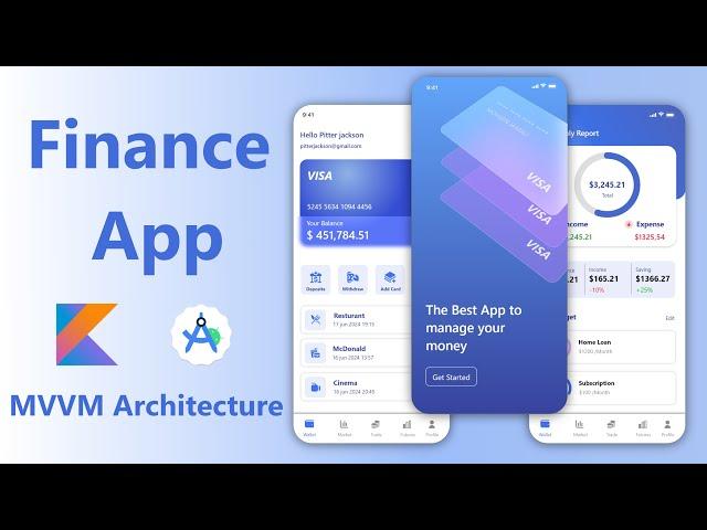 Finance app Android Studio Project Kotlin - MVVM Architecture