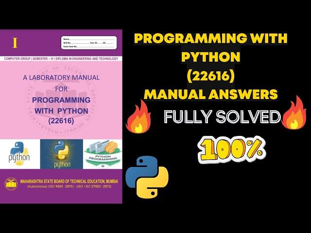 22616 Programming With Python PWP Manual answers | Programming With Python PWP  solved manual