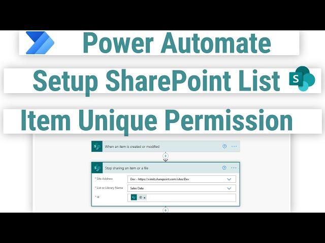 How to Set Item Level Permission on SharePoint List Item Automatically Using Power Automate.