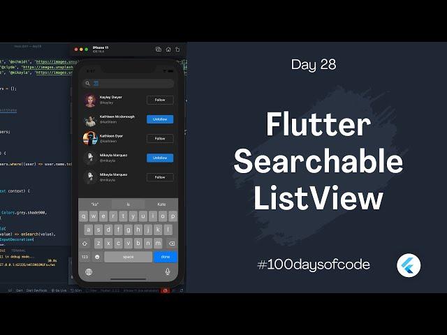 Flutter Searchable ListView - Day 28