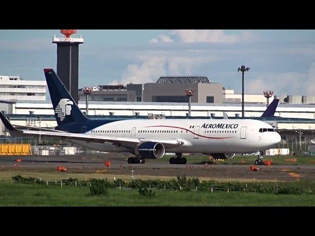 Aeromexico Boeing 767-300ER XA-MAT Takeoff from NRT 16R