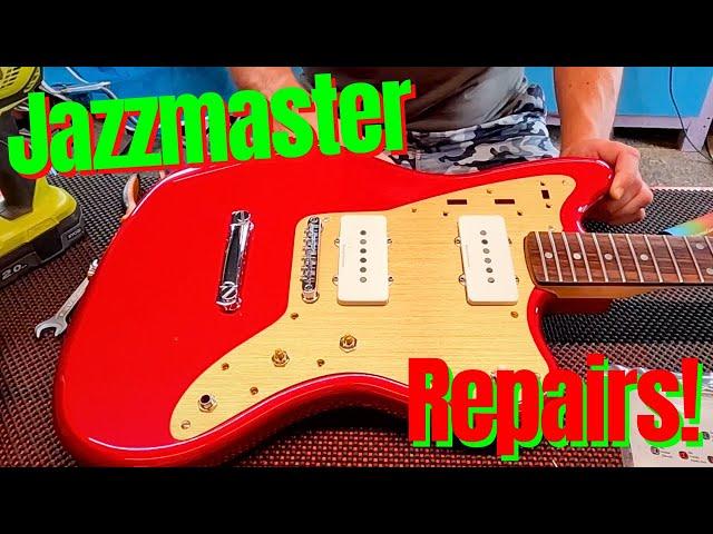 Fixing my Jazzmaster after Rockin' out with a new Drummer!