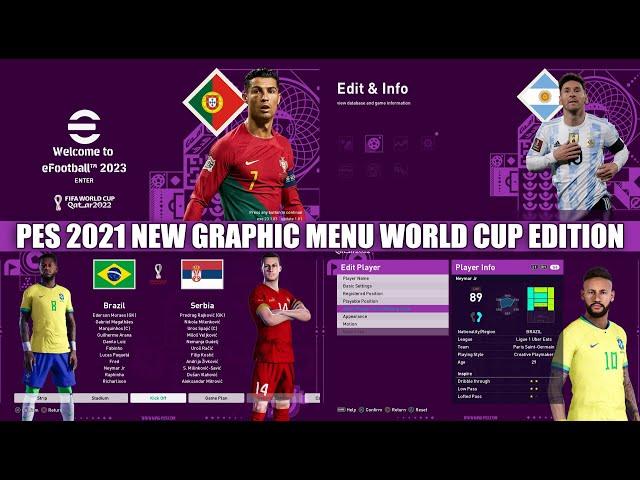 PES 2021 NEW GRAPHIC MENU WORLD CUP EDITION