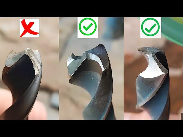 2 ways to sharpen drill bits properly and correctly so they are sharp and strong