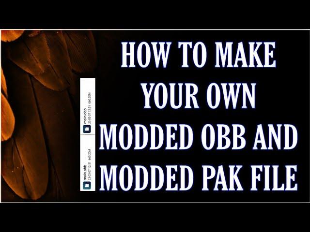 HOW TO MOD OBB AND MOD PAK || TERMUX || UNPACK AND REPACK