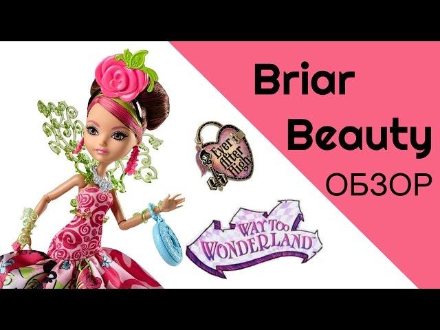 Обзор куклы  Браер Бьюти Путь в Страну Чудес / Briar Beauty Way Too Wonderland Ever After High CJT45