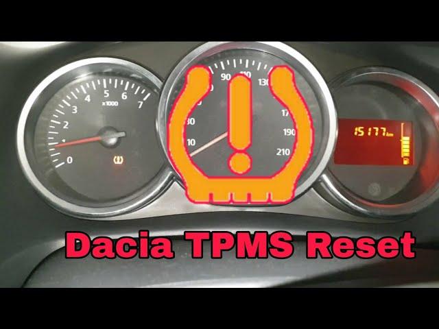 Dacia Renault Logan Sandero Duster Dokker Lodgy Reset Tyre / Tire pressure Light - TPMS Reset