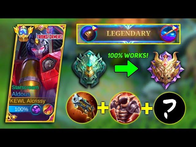 ALDOUS BEST ROTATION TO GET MYTHIC RANK FASTER! NEW BUILD REVEAL! ALDOUS BEST BUILD 2023 - MLBB