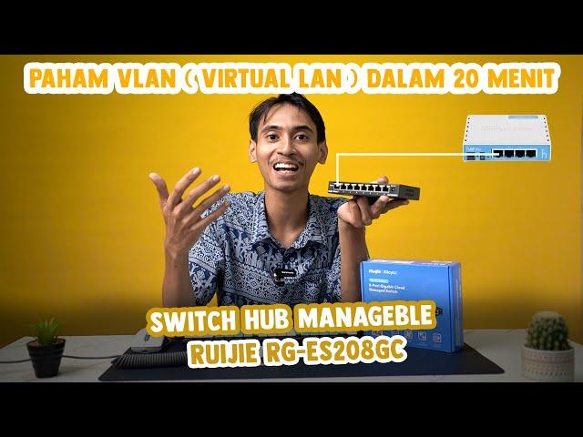 SwitchHub Managable TERMURAH !! Ruijie RG-ES208 GC. LAN jadi banyak pakai VLAN