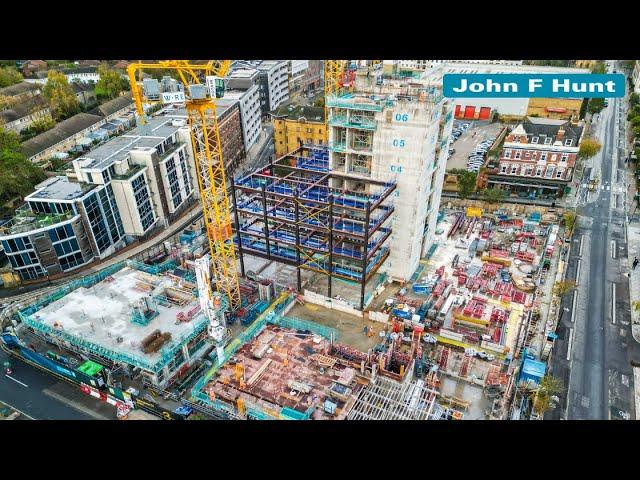 St Pancras Campus - Site Progress From Above... | John F Hunt Nov 22