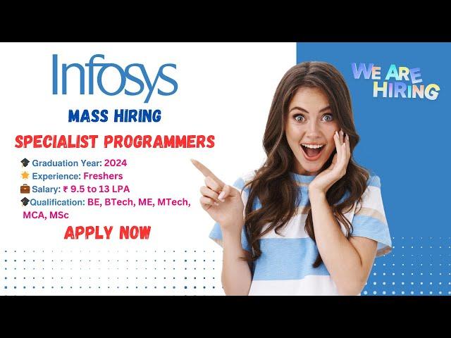 Infosys Off Campus Recruitment Drive Hiring For Specialist Programmer (SP) | 2024 Batch