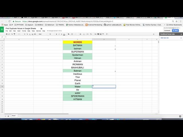 How to Find Duplicate Values in Google Sheets