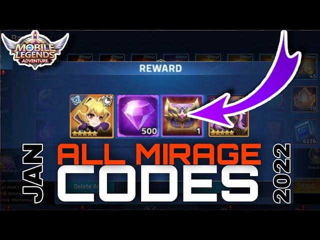 NEW MIRAGE Codes + 5 NEW CD KEYS | Mobile Legends Adventure 2022