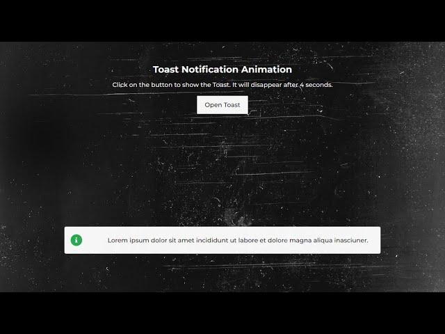 How To Create Toast Notification Using Html Css & JavaScript