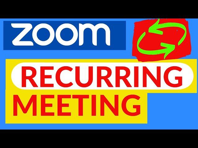 How to Set Up a RECURRING MEETING in ZOOM [TUTORIAL for Beginners]