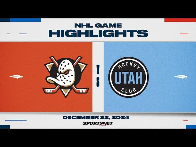 NHL Highlights | Ducks vs. Utah HC - December 22, 2024