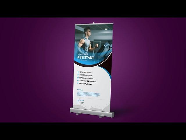 How to Design Corporate Roll Up Banner- Photoshop Tutorial
