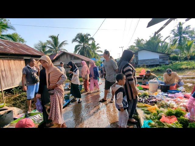 Kampung dayak, muslim, di pedalaman kalimantan tengah, desa hantipan, pulau hanaut