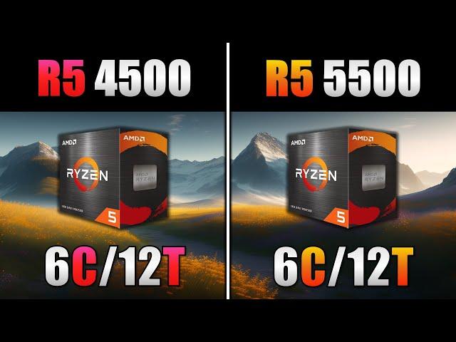 Ryzen 5 4500 Vs. Ryzen 5 5500 | Benchmark | 12 Games Testados | 1080p Ultra