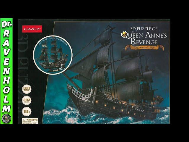 Queen Anne's Revenge - 3D Puzzles Model Ship with LED - Part 1 - #Puzzle #CubicFun #Model