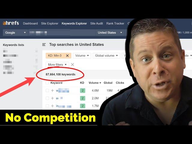 Ahrefs Hack Reveals 87,664,108 No Competition Words + Traffic In 7 Hours?