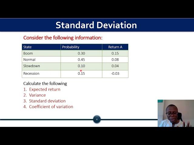 Standard Deviation and Coefficient of Variation