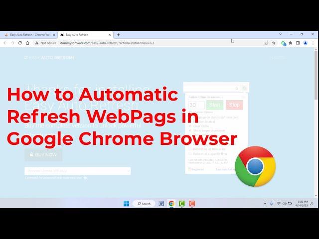 How to Auto Refresh Pages in Google Chrome | Windows