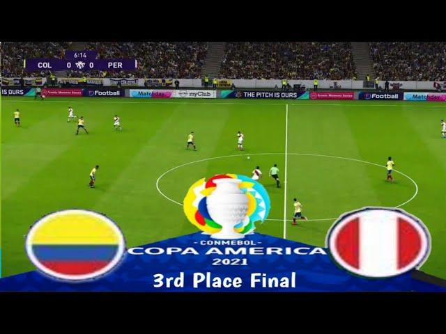 COLOMBIA v PERU | COPA America 2021 Third Place Final | GameplayPES 2021