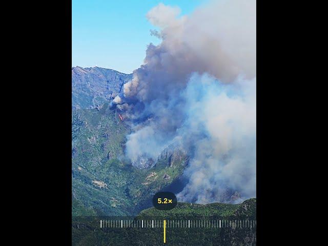 Footage Of The 2024 Madeira Wildfire From Bica Da Cana