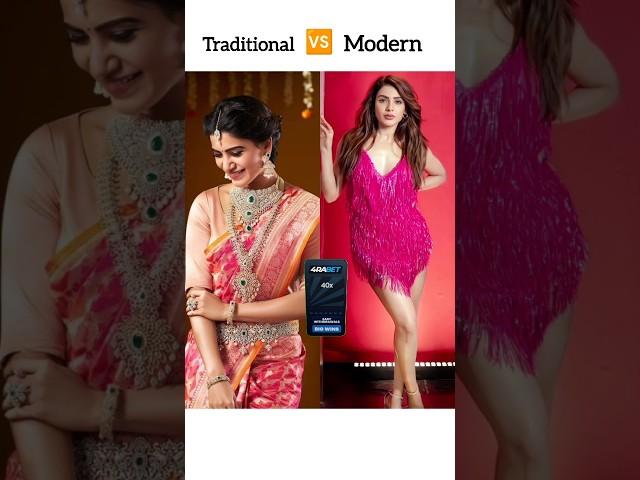 Samantha in Traditional Vs Modern dress  #samantha #beauty #shorts #shortsfeed