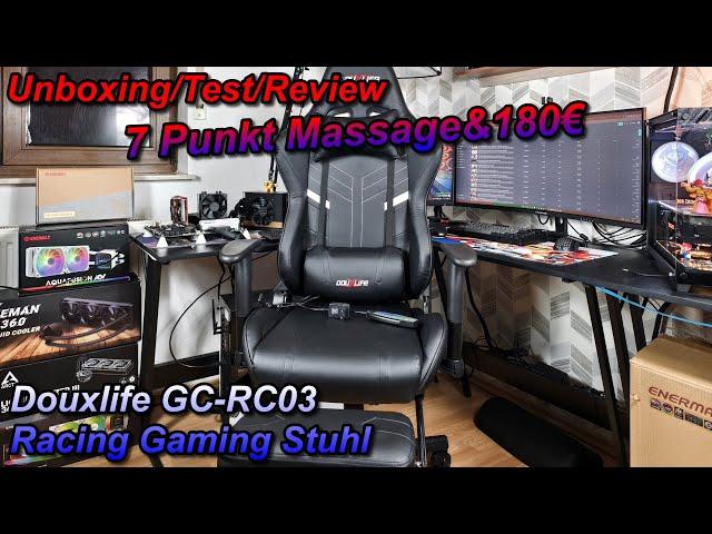 Douxlife GC-RC03 Racing Gaming Stuhl für 180€! MIT 7 PUNKT MASSAGE FUNKTION und Fußstütze!