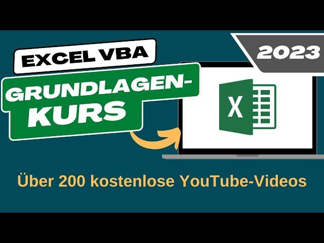 EXCEL VBA Grundlagenkurs 2023 - Lerne EXCEL VBA einfach & schnell / Tutorial deutsch - Einführung