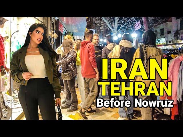 IRAN 2023 - Tehran Before Nowruz Night Walk Vlog ایران