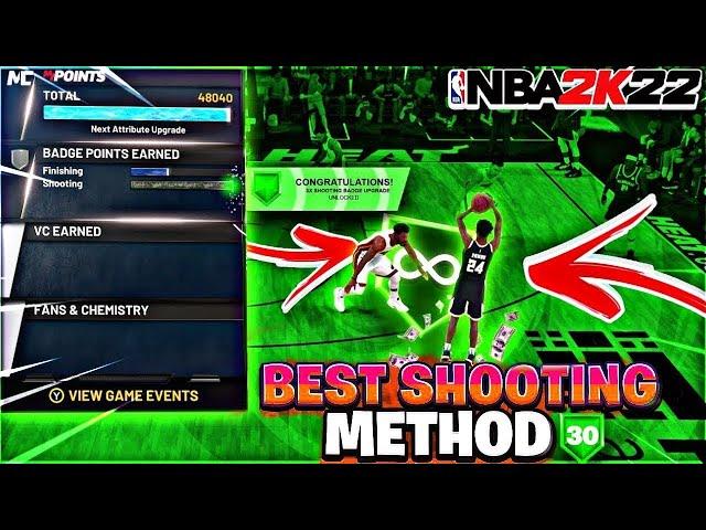 How to Get SHOOTING BADGES FAST on NBA 2K22! Best Shooting Badge Method! Get badges FAST in 2K22