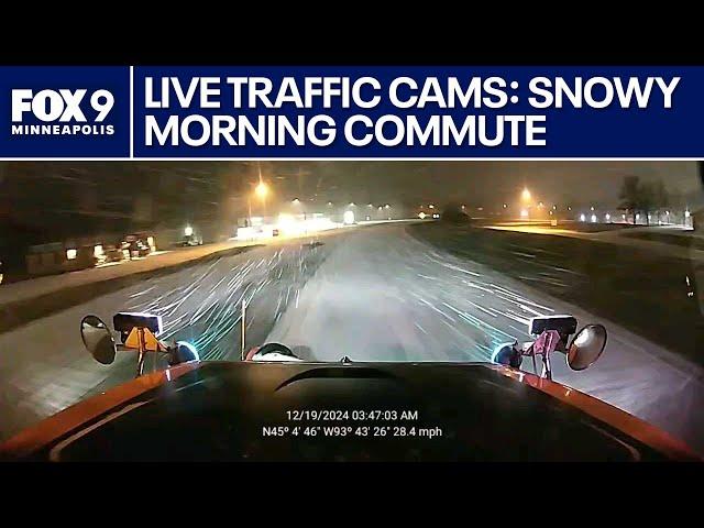 LIVE TRAFFIC CAMS | Snowy morning commute in MN