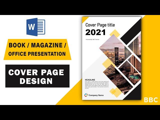 How to Design a cover page for Book or Magazine or Notebook or annual report | create front page