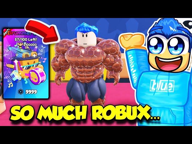 I SPENT TONS OF ROBUX TO BECOME THE STRONGEST PLAYER IN GYM STAR SIMULATOR!!