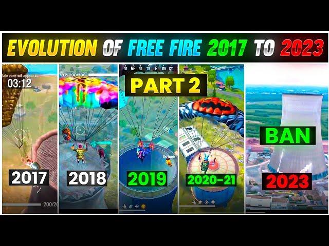 FREE FIRE STORY 2017 TO 2023| EVOLUTION OF FREE FIRE |GARENA FREE FIRE #02