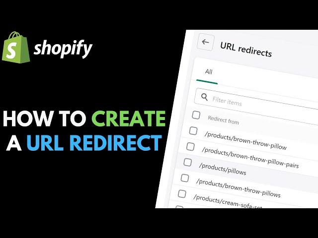 How to Create a URL Redirect in Shopify